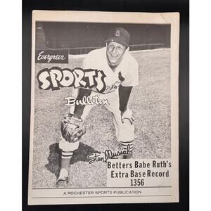RARE 1963 Evergreen Sports Bulletin Stan Musial Magazine Stan The Man Cardinals